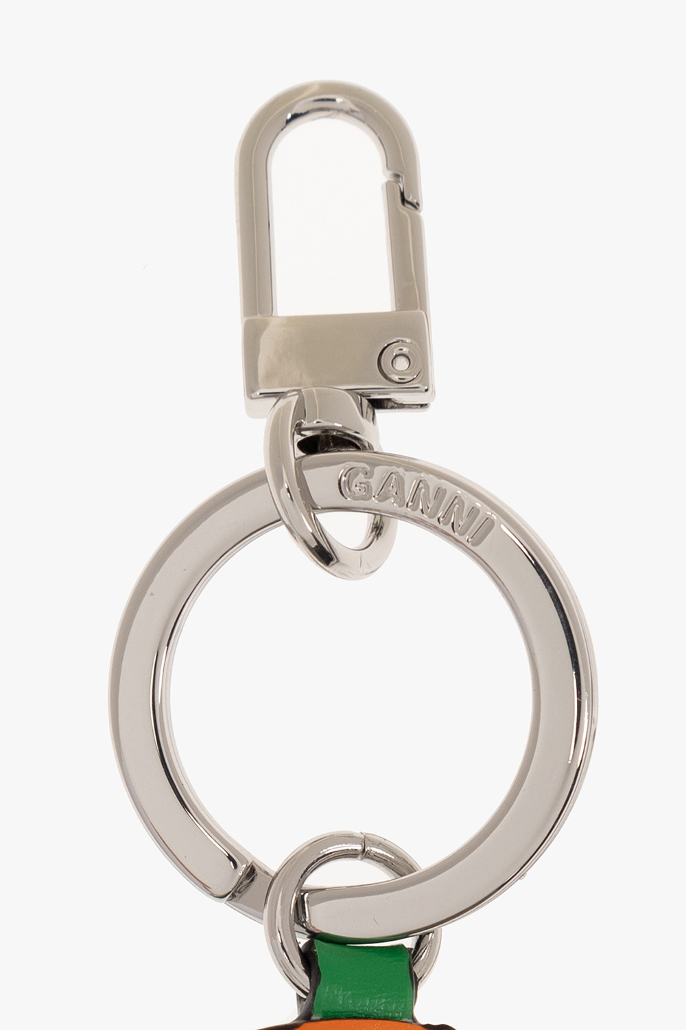 Silver Keyring with logo Ganni - SchaferandweinerShops